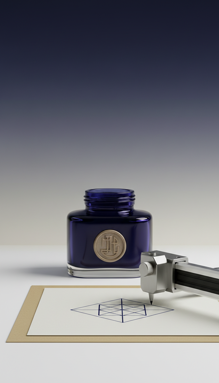 Midnight Indigo Leather Pen Sleeve